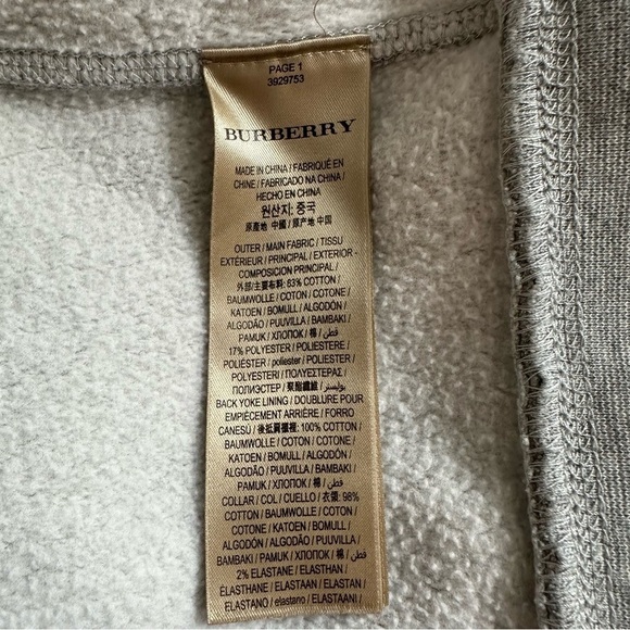 Burberry authentic men’s zip down sweater Gray - Picture 13 of 13
